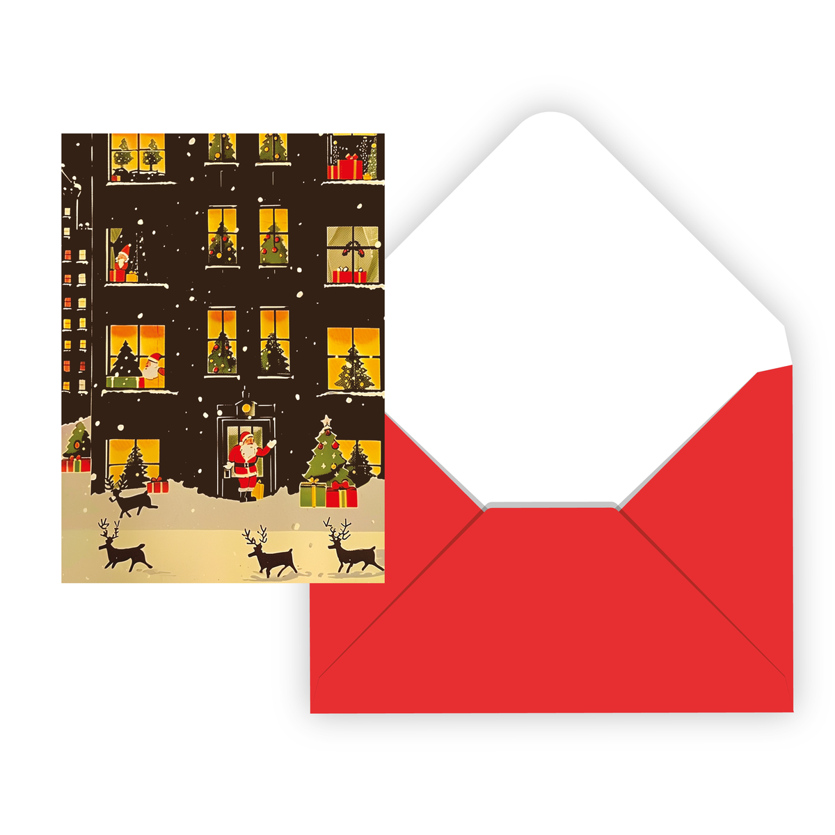 CARTE NOËL ENS./ 8- FENÊTRES DE NOËL - PBI AUTRES