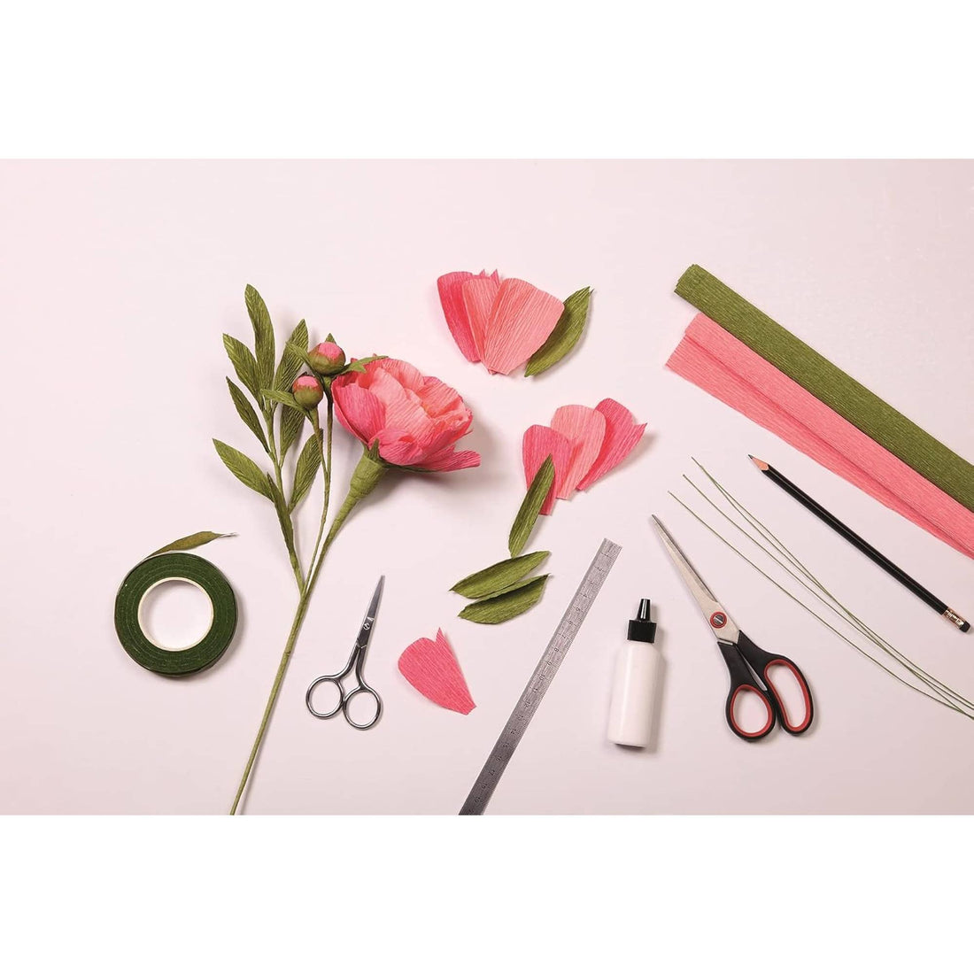 Papier Crépon: 10 rouleaux, 25x100cm, Assortiment pastel CLAIREFONTAINE