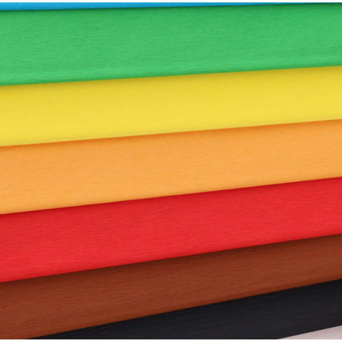 Papier Crépon:  10 rouleaux, 25x100cm, Assortiment vif CLAIREFONTAINE