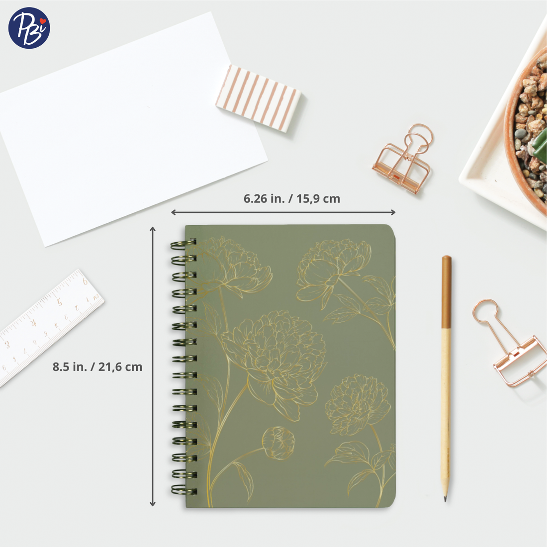 CAHIER DE NOTES - FLEURS DORÉES PBI LIVRES NOTES