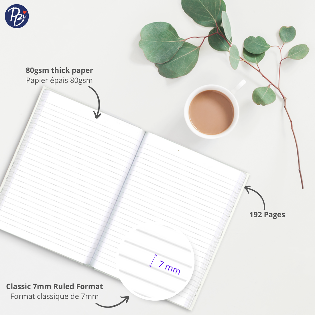 CAHIER DE NOTES - DÉCOR BEIGE PBI LIVRES NOTES