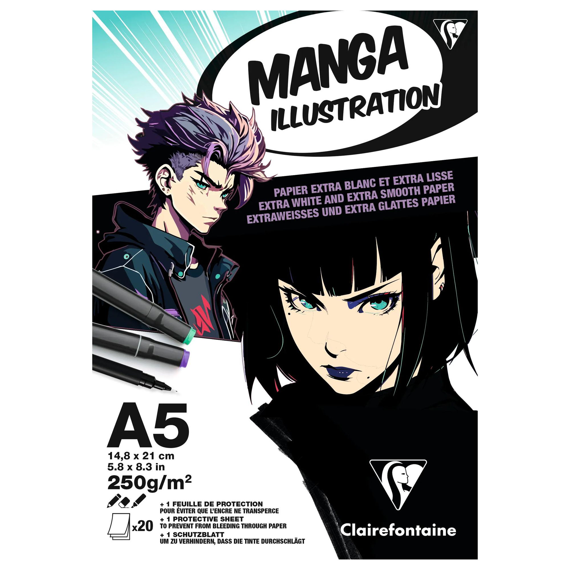 Manga Illustration glued pad A5 250g