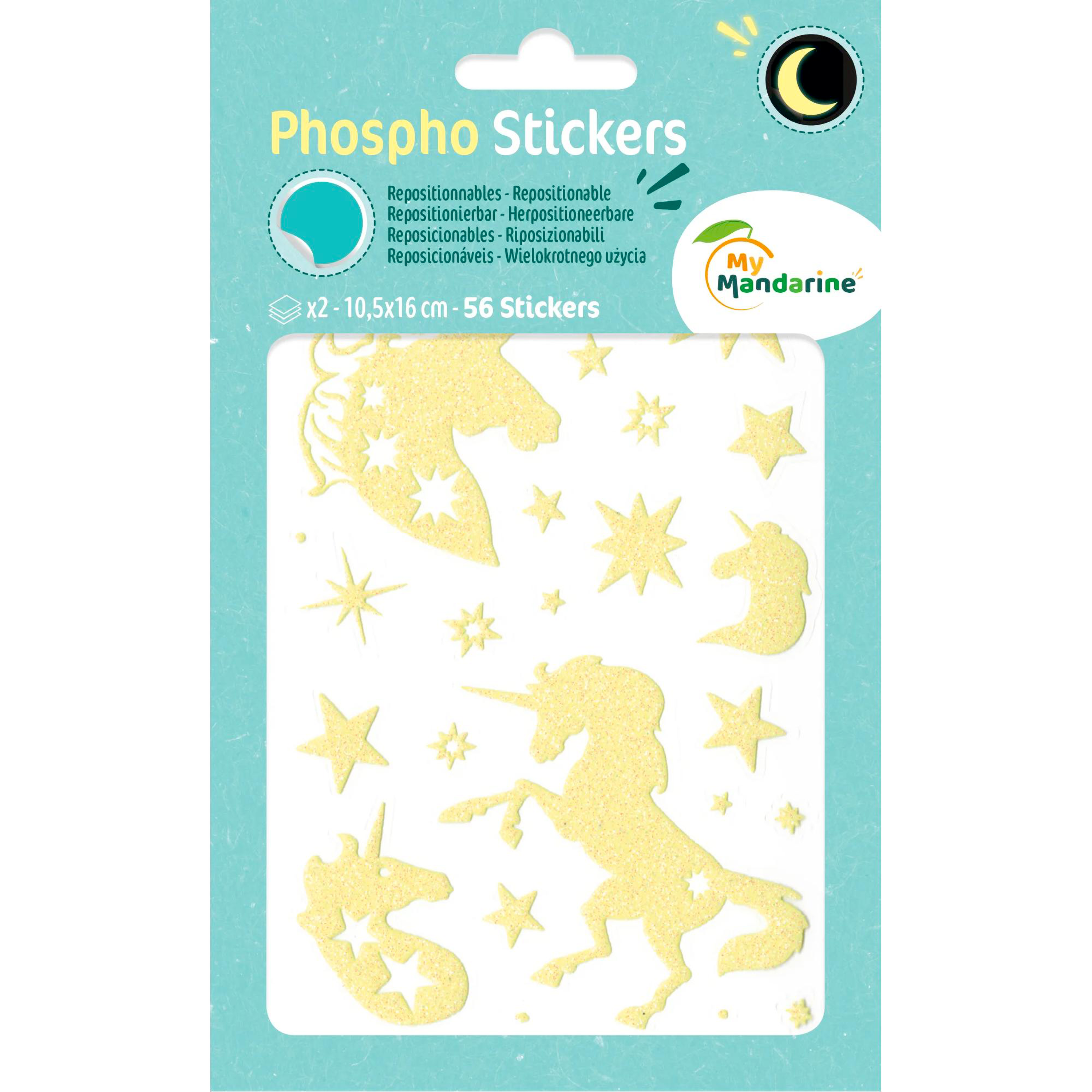 Phospho Stick, Pack 2 Sh 10,5X16Cm, Licornes