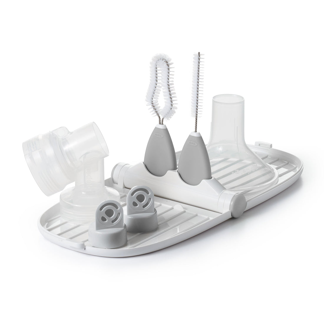 ÉGOUTTOIR TIRE-LAIT AVEC ACCESSOIRES DE NETTOYAGE OXO TOT