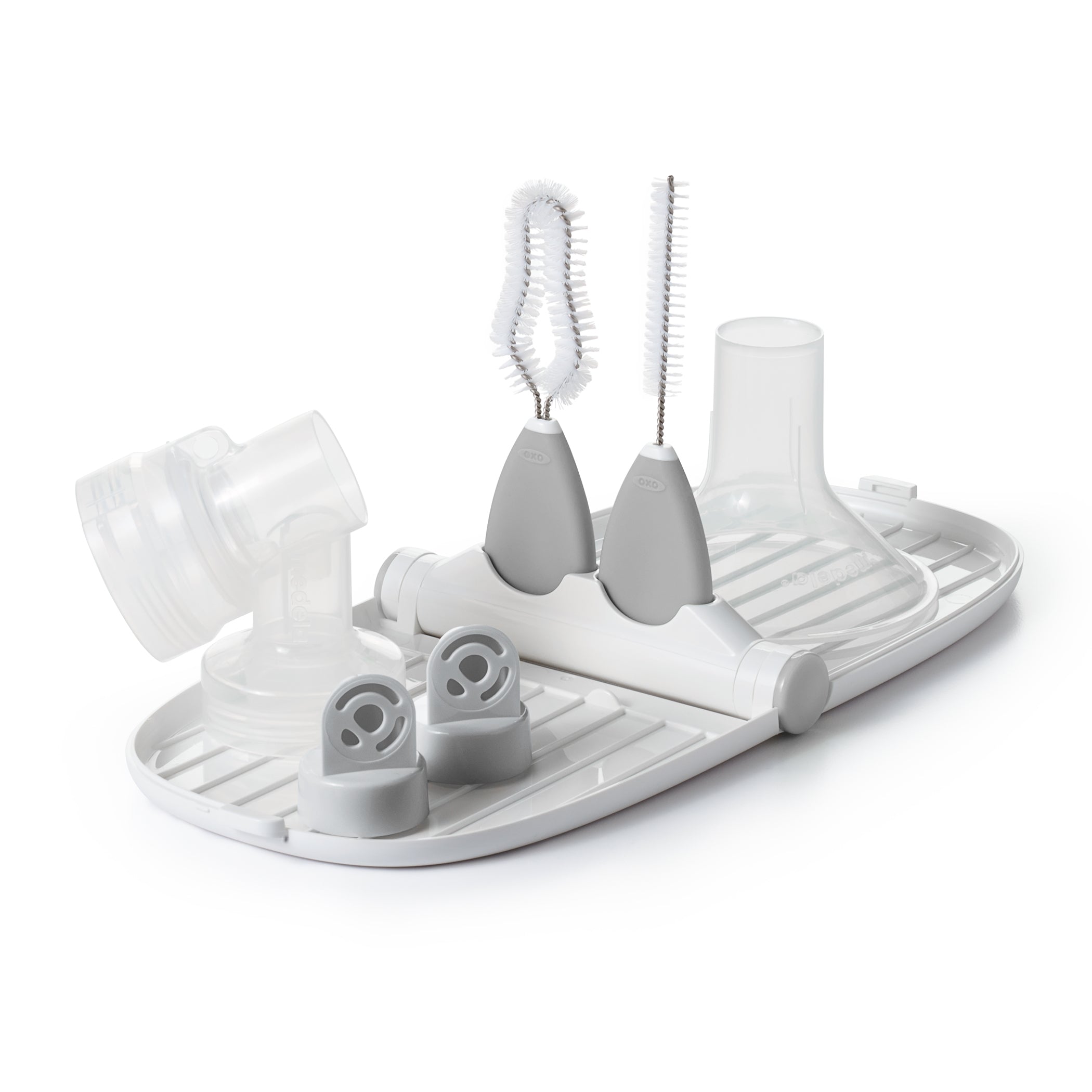 ÉGOUTTOIR TIRE-LAIT AVEC ACCESSOIRES DE NETTOYAGE OXO TOT