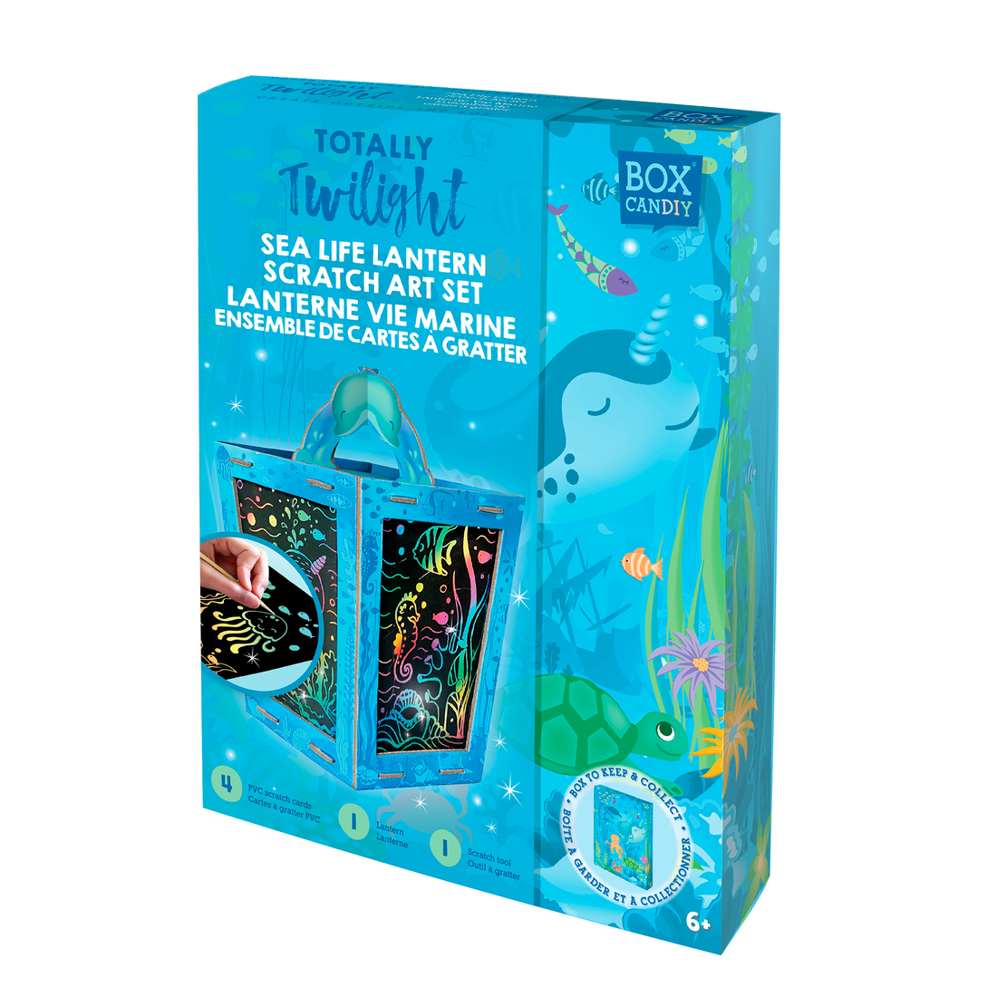 BOX CANDIY: TOTALLY TWILIGHT - ENS. D'ART LANTERNE VIE MARINE À GRATTER BOX CANDIY