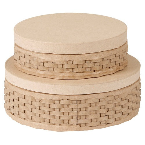 Assortiment 2 Boites Rondes Tressées DECOPATCH
