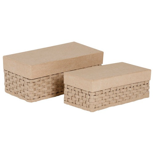 Assortiment 2 Boites Rondes Tressées DECOPATCH