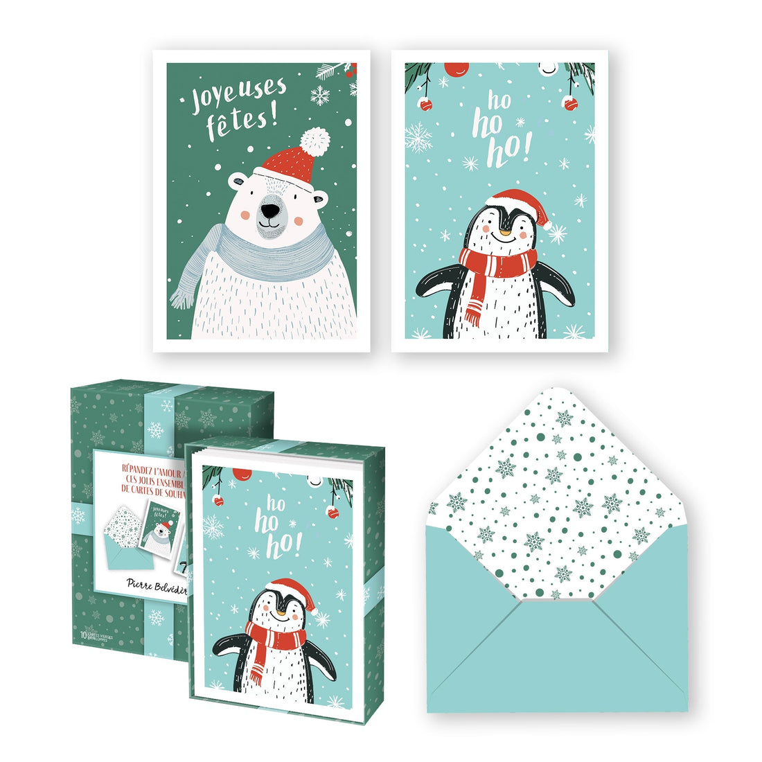 CARTE NOËL ENS./ 10 ANIMAUX HIVERNAUX PBI AUTRES