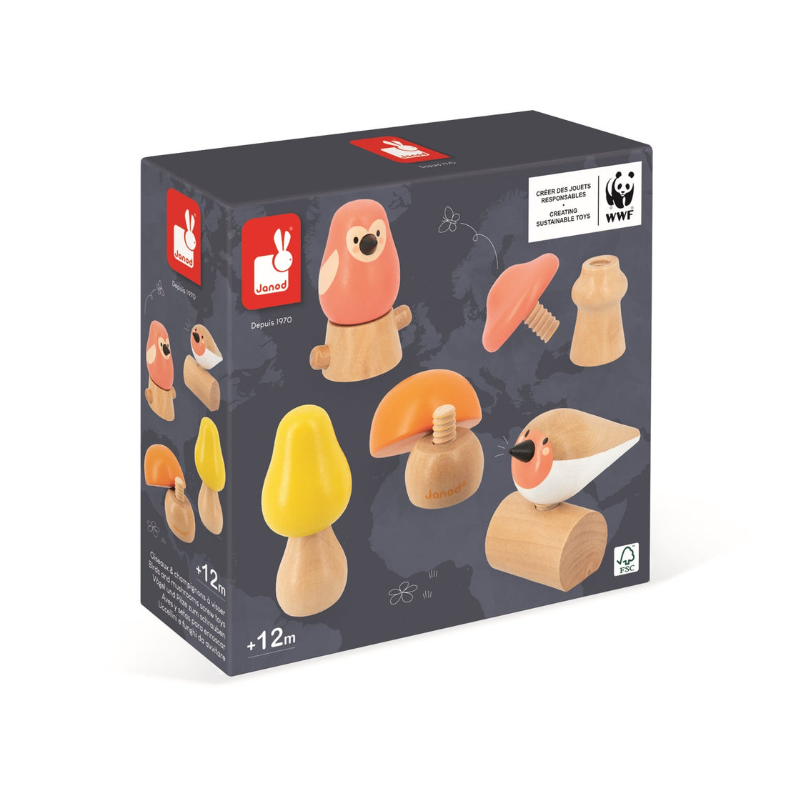 OISEAUX & CHAMPIGNONS À VISSER JANOD
