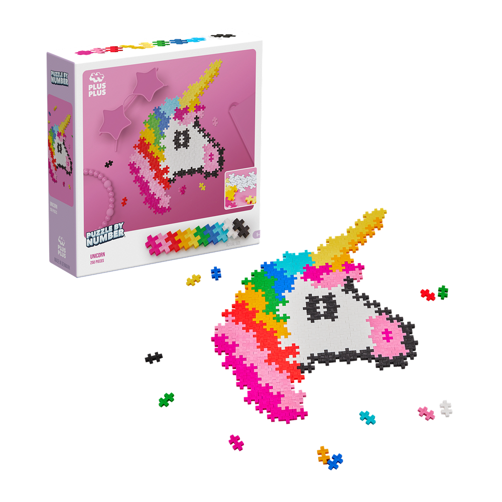 PUZZLE BY NUMBER - LICORNE - 250pcs PLUS PLUS