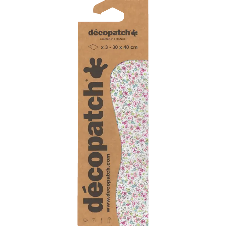 Blanc à petites fleurs 3 feuilles DECOPATCH