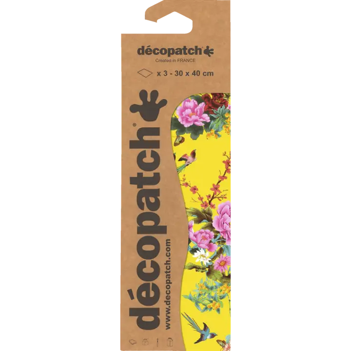 Jaune à Fleurs 3 Feuilles DECOPATCH