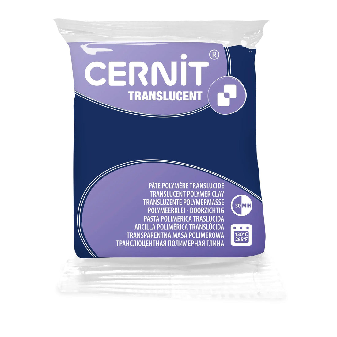 Pâte polymer translucide Myrtille 56gr