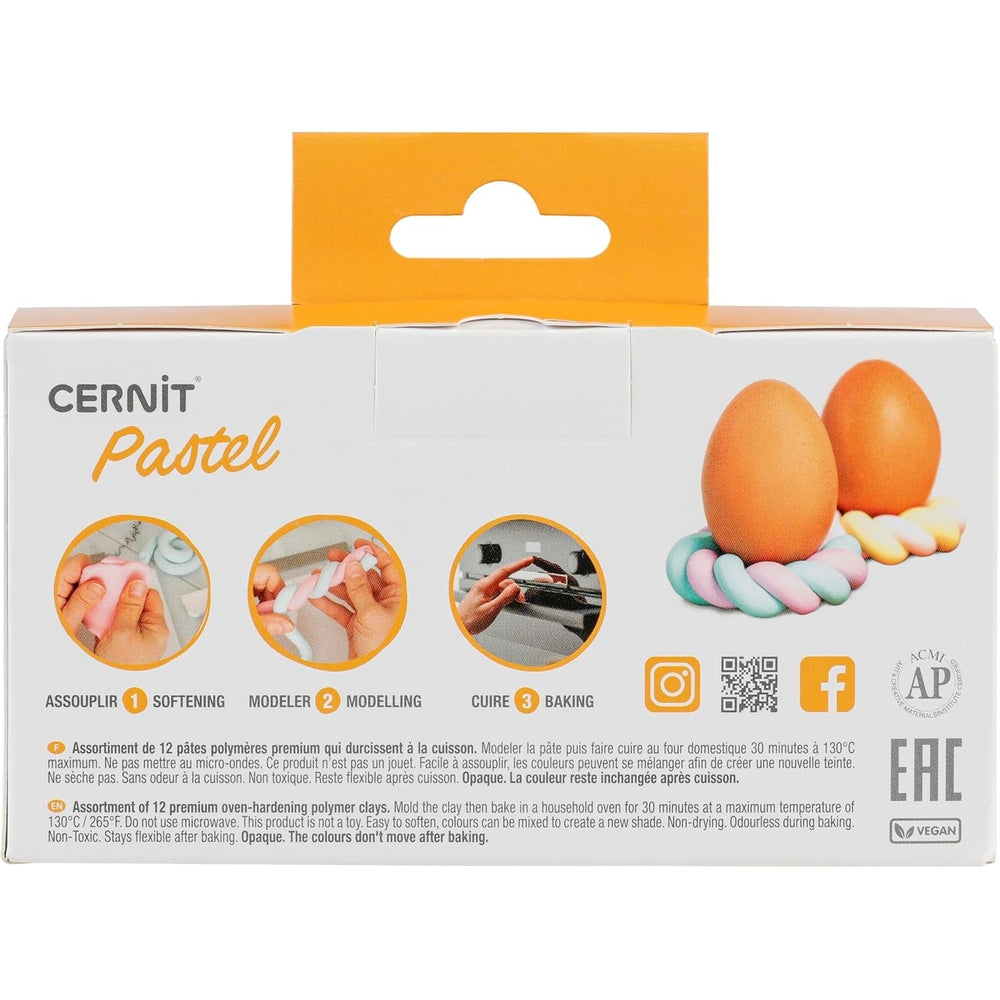 Assortiment De 12 Mini Blocs 25G Pastel CERNIT