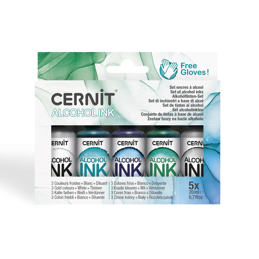 Ass. encre à alcool, Couleurs froides CERNIT