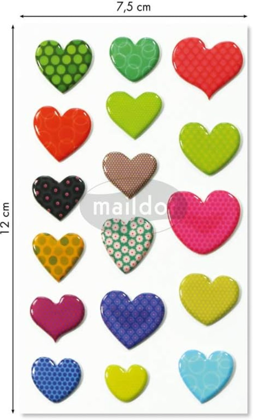 Autocollants  Cooky Cœurs À Motifs MAILDOR