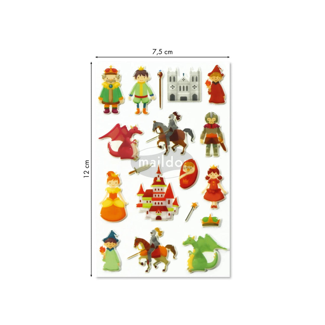 Autocollants Cooky Chevaliers 18 gomettes