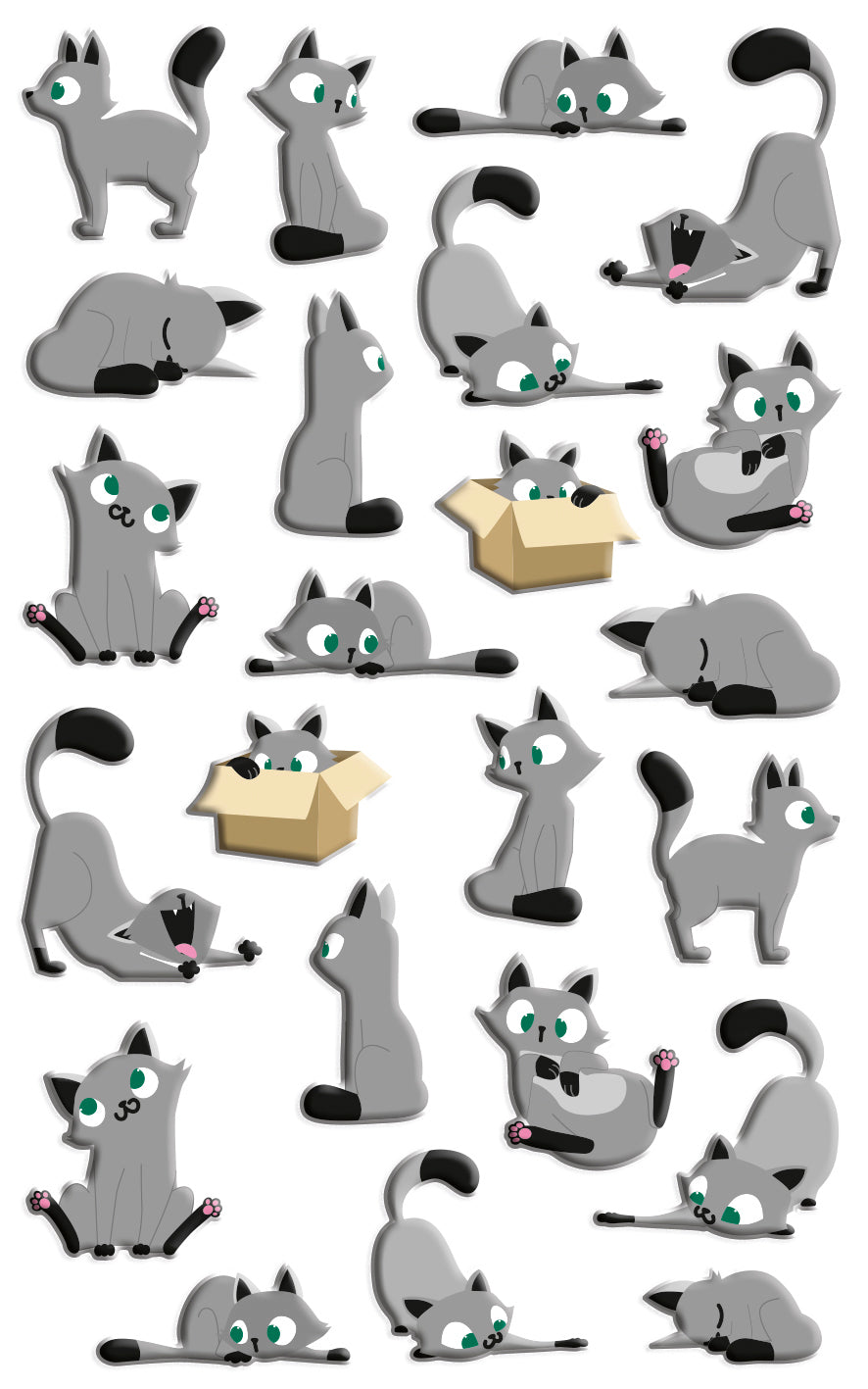 Autocollants  Cooky Petits Chats MAILDOR