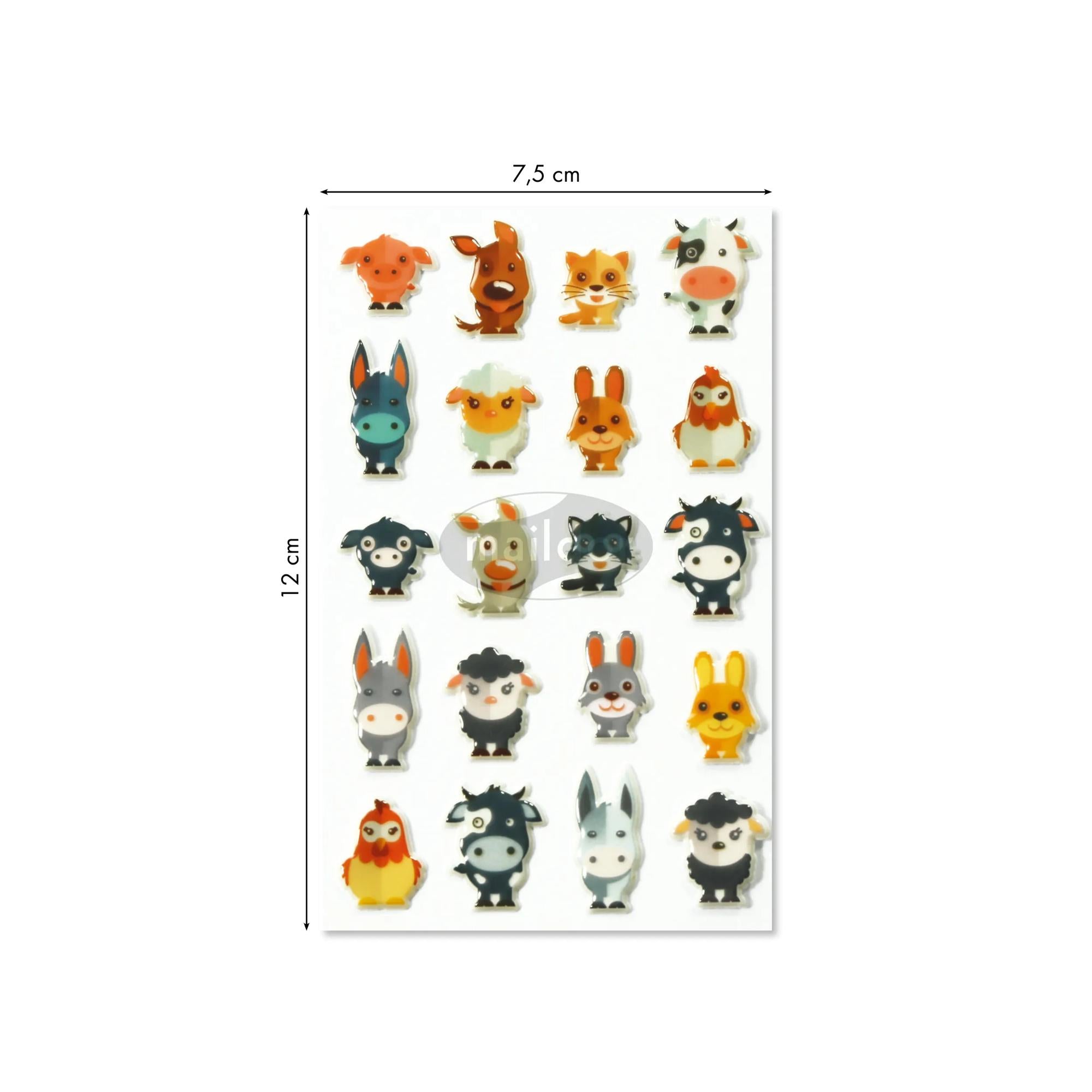 Cooky Stickers Farm Animals 20 stickers