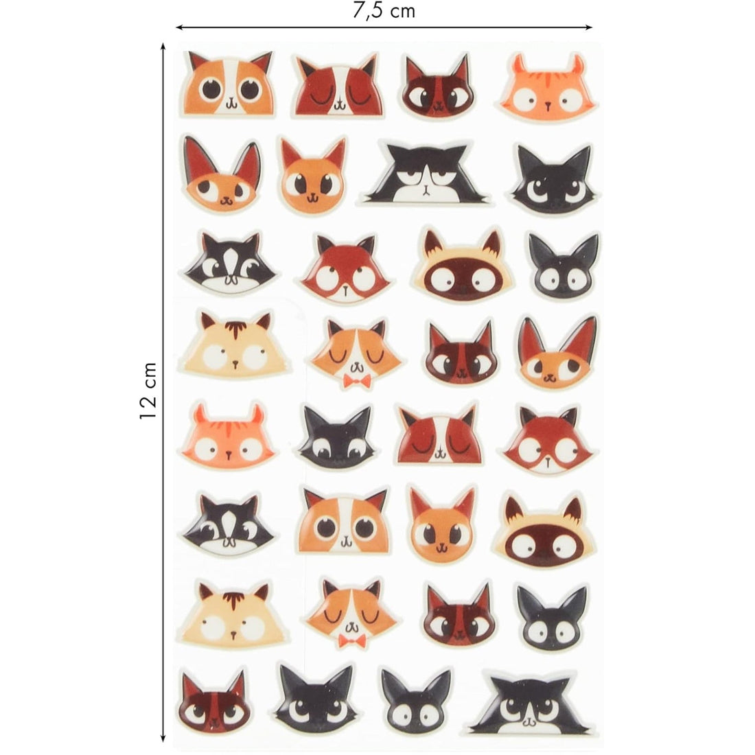 Autocollants  Cooky Têtes De Chats MAILDOR