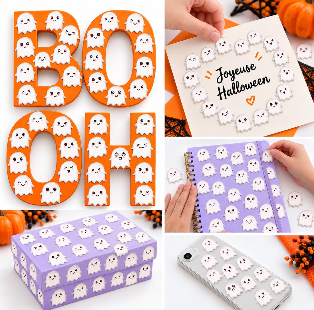 Autocollants Cooky Fantômes 24 gomettes - MAILDOR