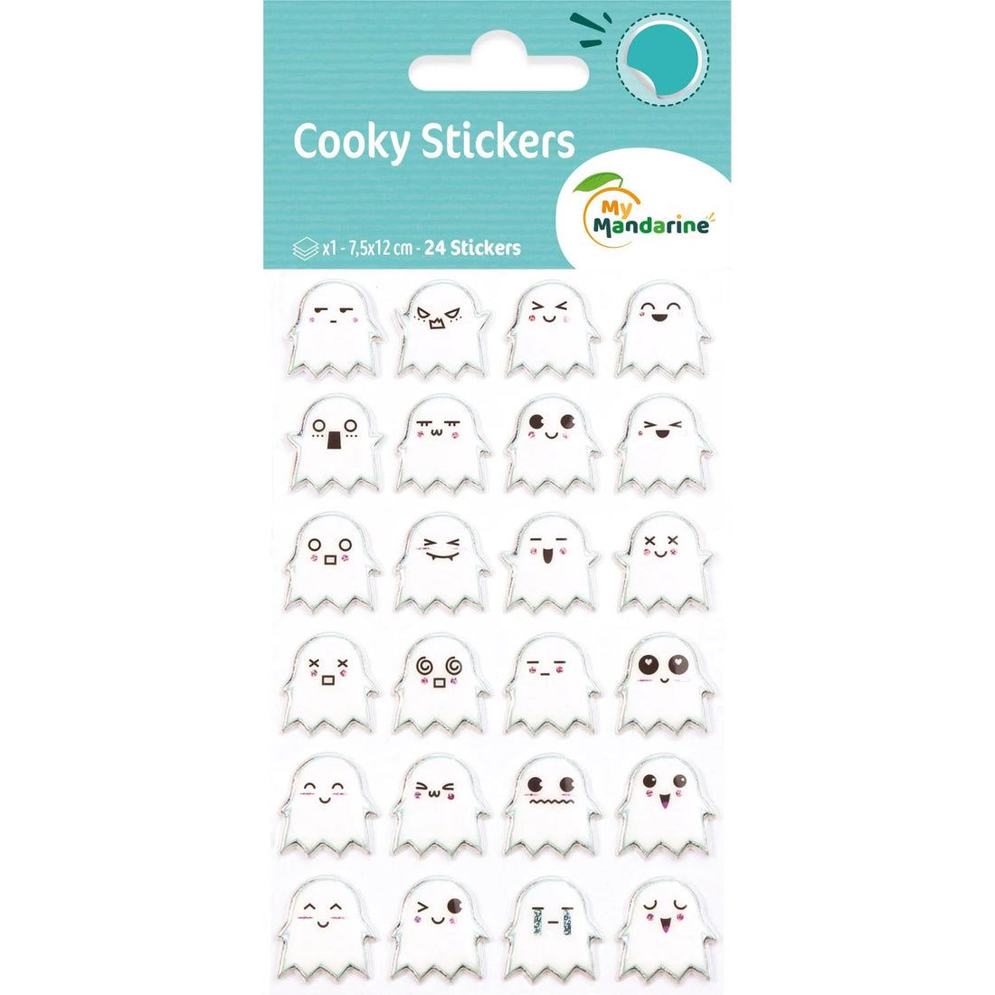 Autocollants Cooky Fantômes 24 gomettes