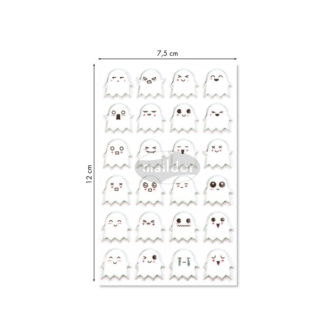 Autocollants Cooky Fantômes 24 gomettes