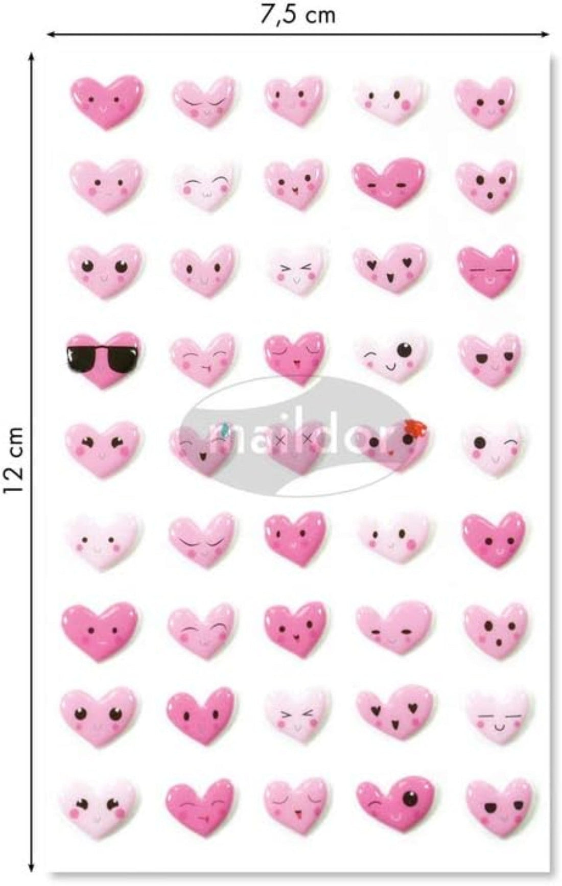 Autocollants  Cooky Emoticones Coeurs MAILDOR