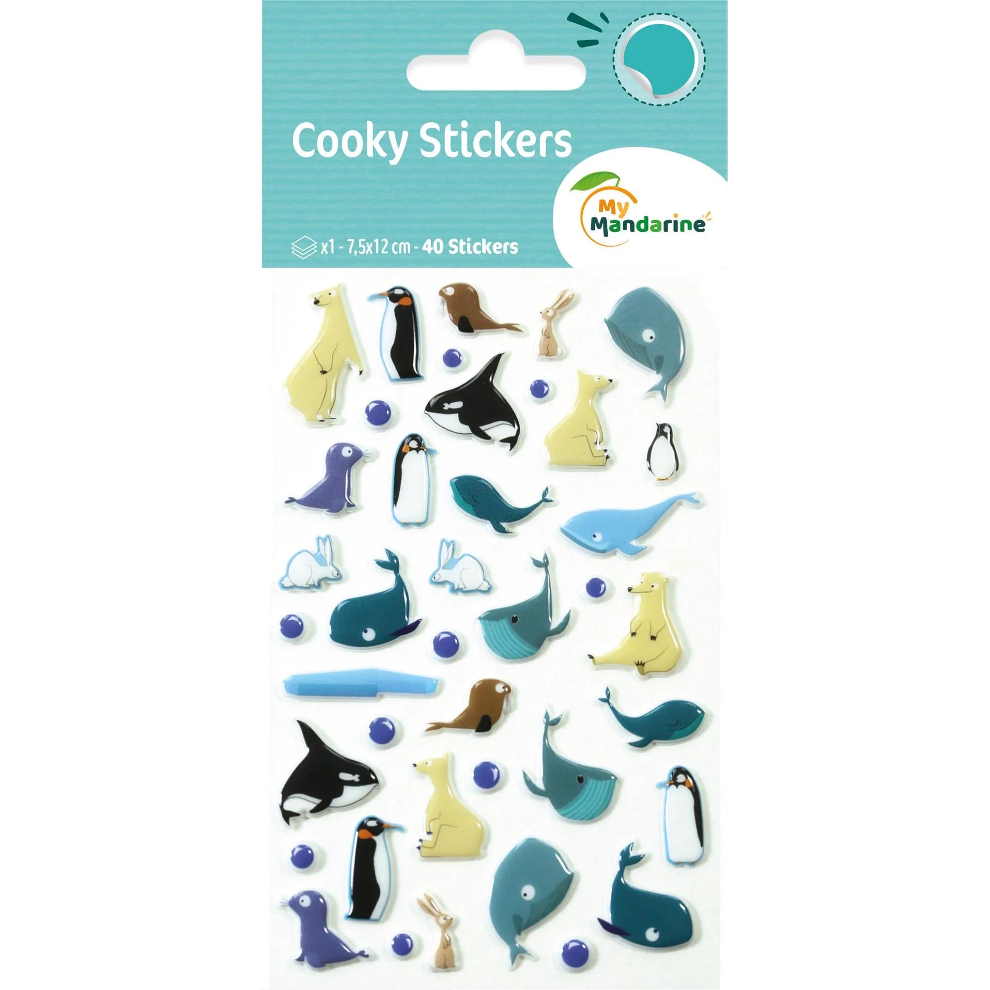 Autocollants Cooky Banquise 40 gommettes