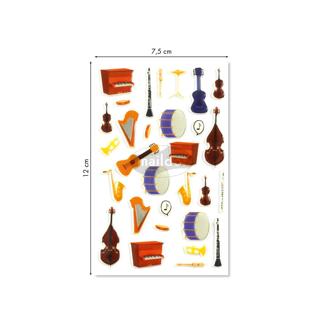 Cooky Stickers Musical Instruments 30 stickers