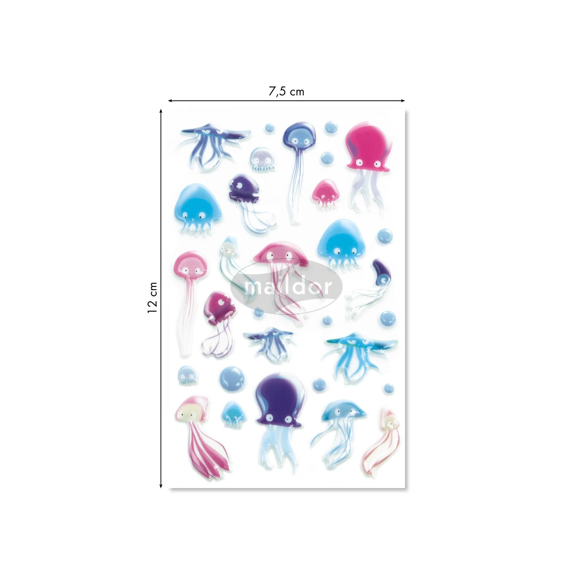 Autocollants Cooky Méduses 31 gommettes