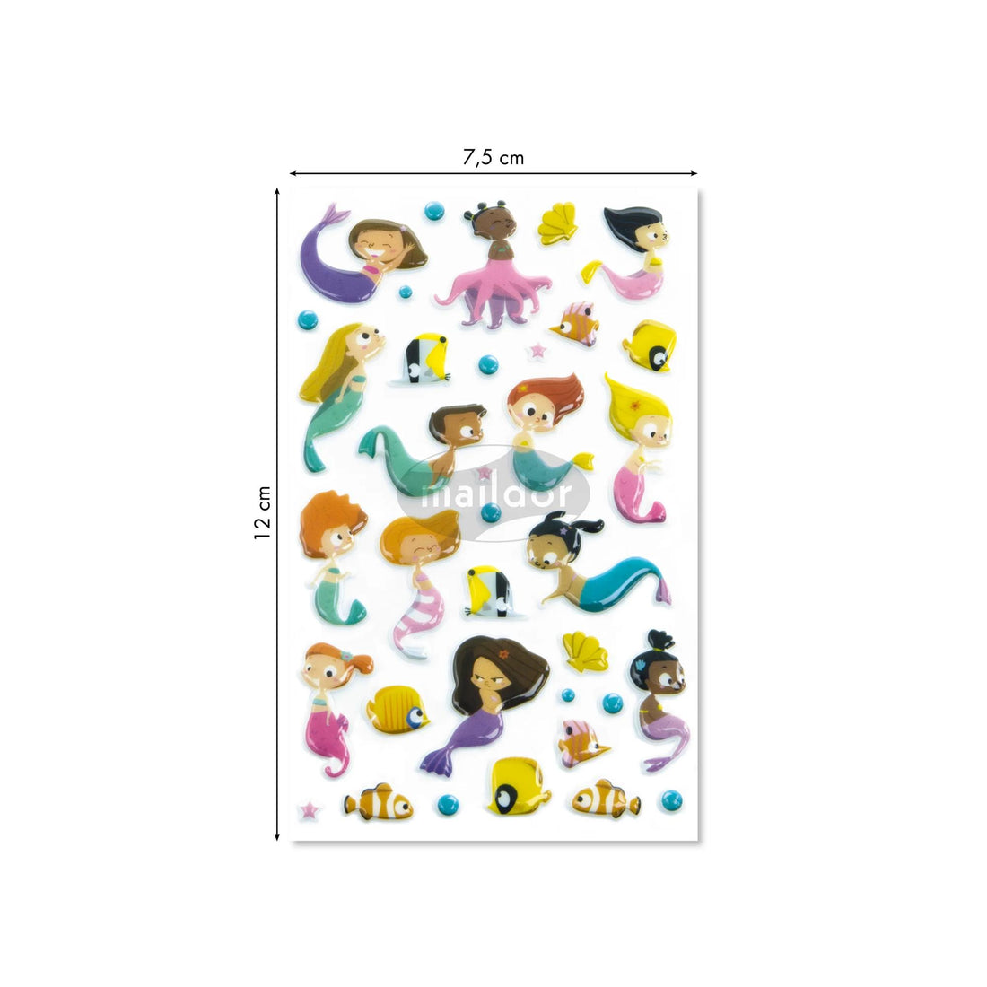Autocollants Cooky Sirènes 36 gommettes by MAILDOR