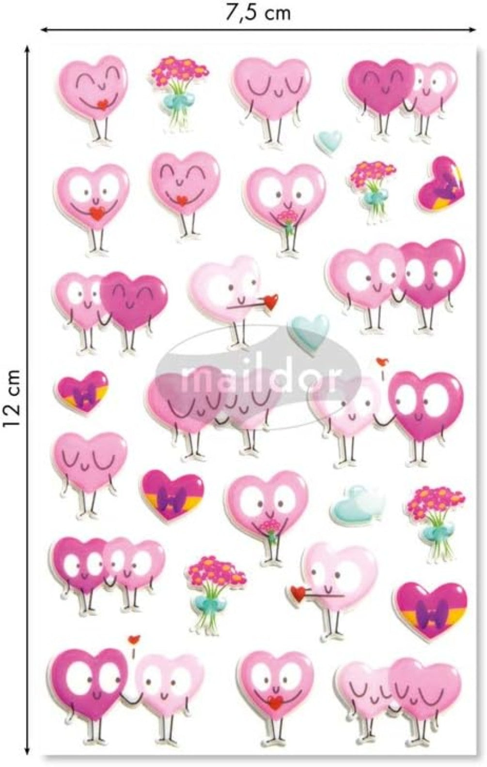 Autocollants  Cooky Coeurs MAILDOR