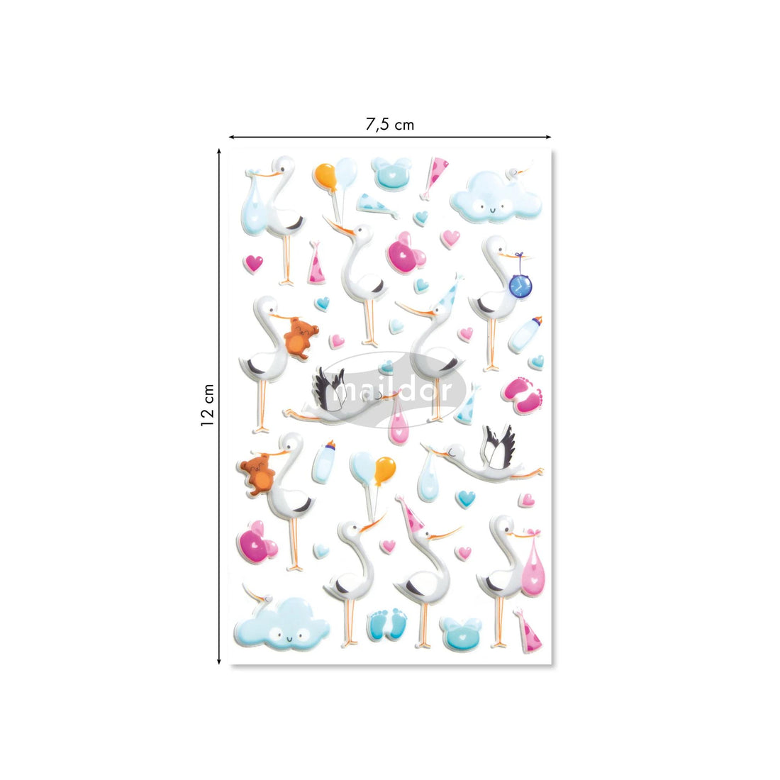 Autocollants  Cooky  Naissance  41 gommettes MAILDOR