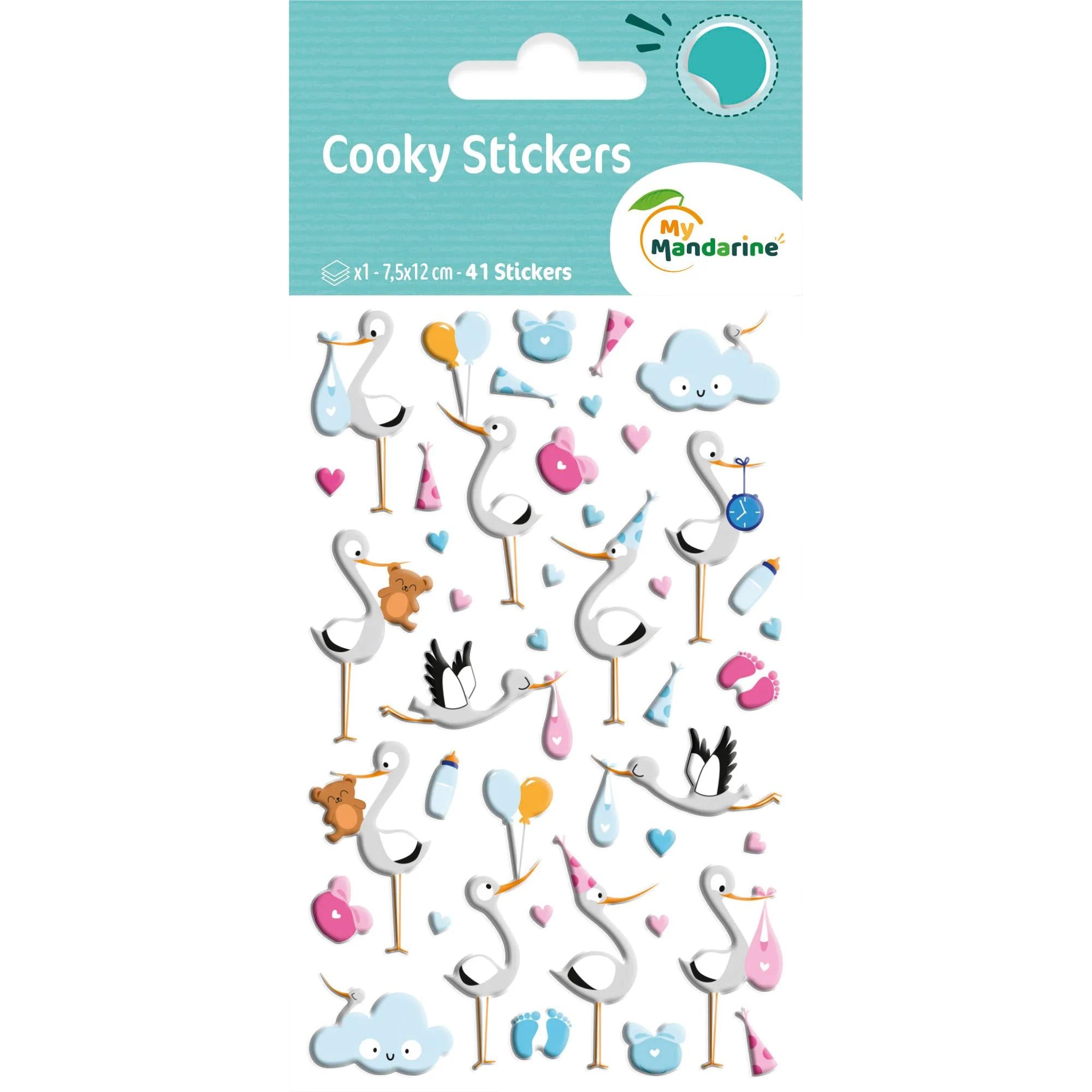 Autocollants  Cooky  Naissance  41 gommettes MAILDOR
