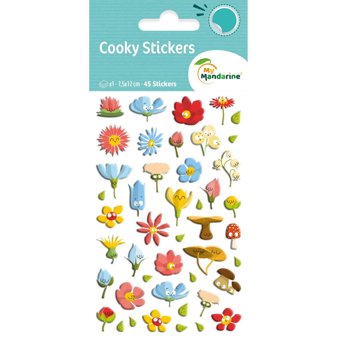 Autocollants Cooky Flowers 45 gommettes