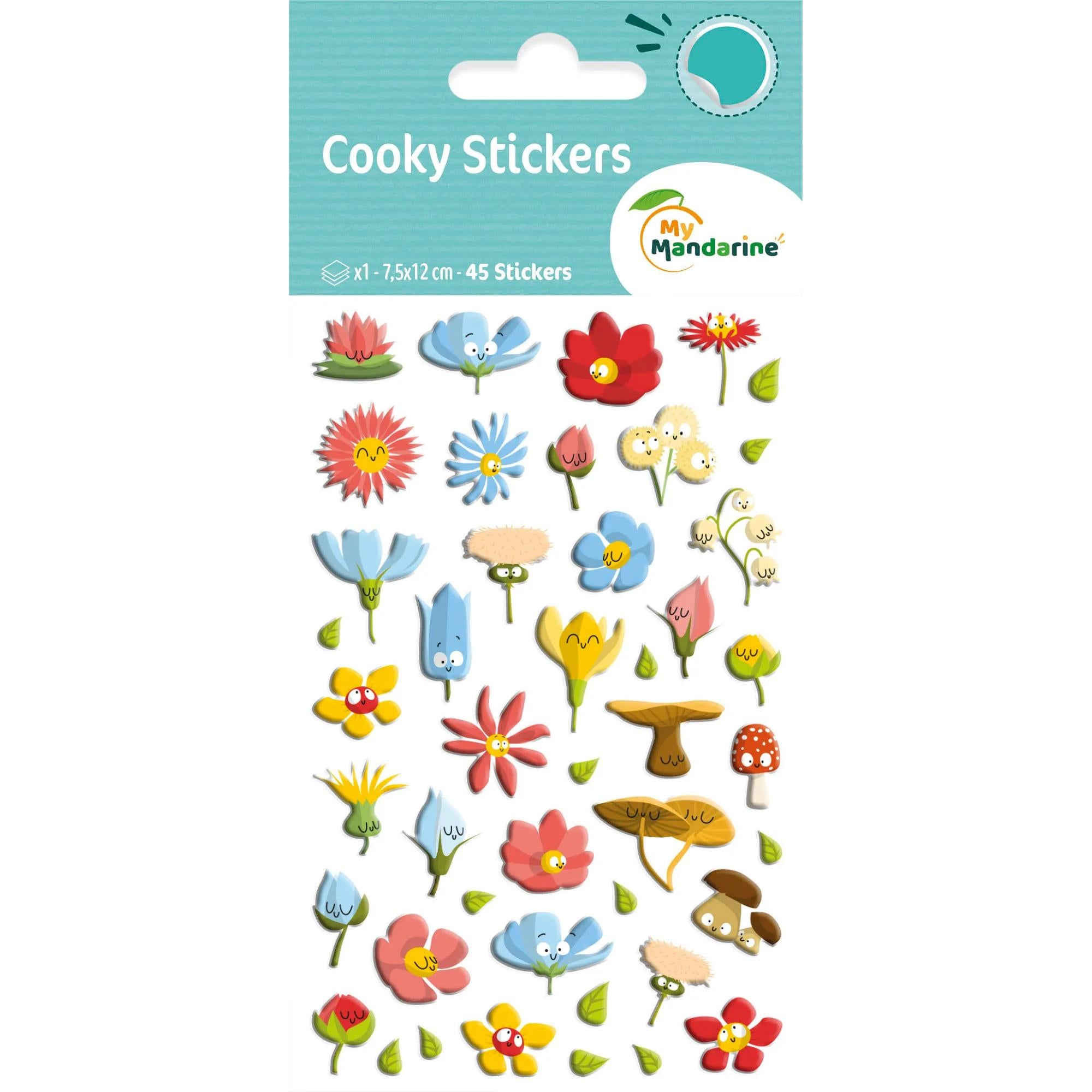 Autocollants Cooky Flowers 45 gommettes