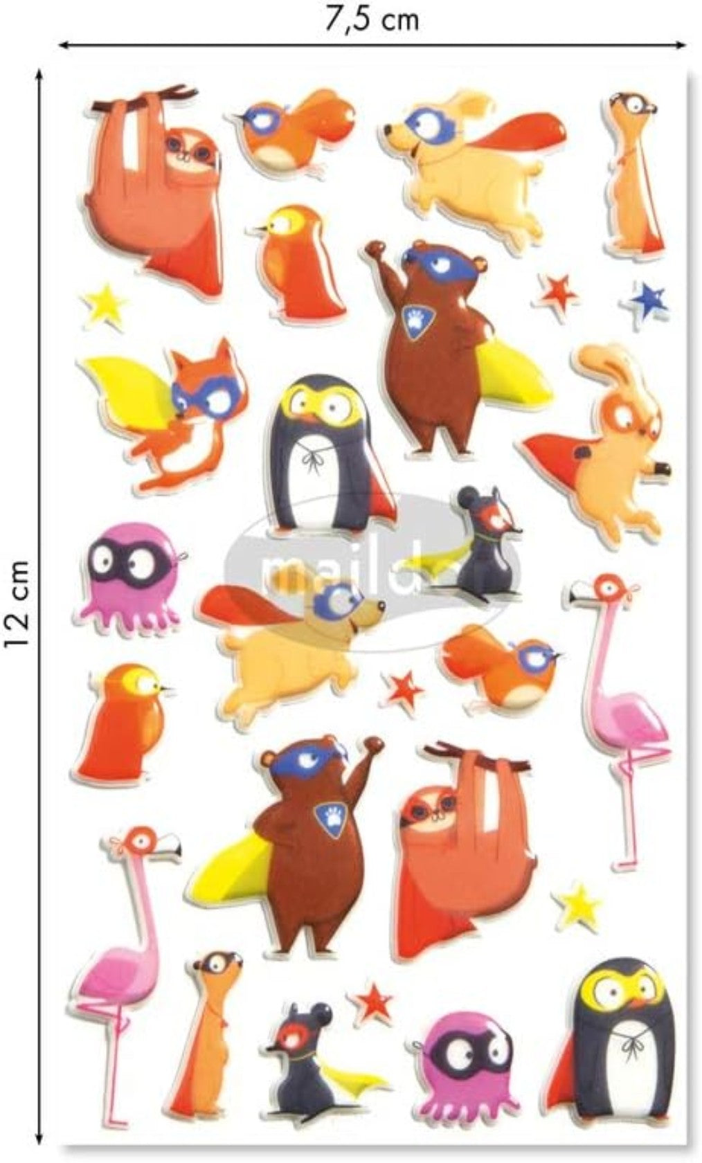 Autocollants  Cooky Animaux Super Héros MAILDOR