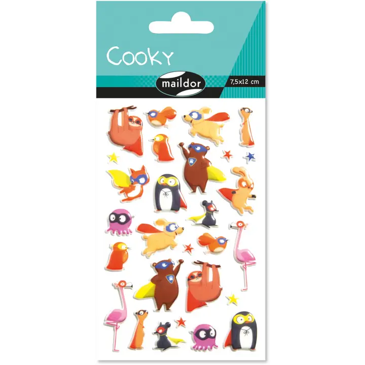 Autocollants  Cooky Animaux Super Héros MAILDOR