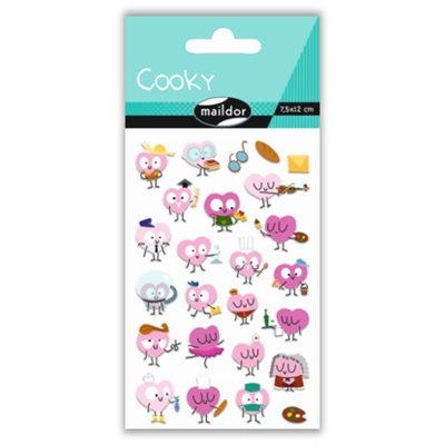 Autocollants  Cooky Coeur Métiers MAILDOR