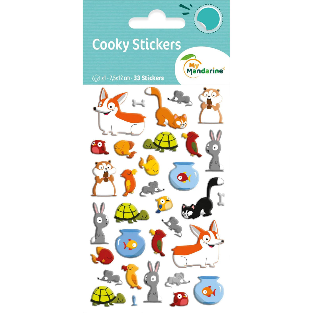 Autocollants Cooky Animaux Domestiques 33 gommettes