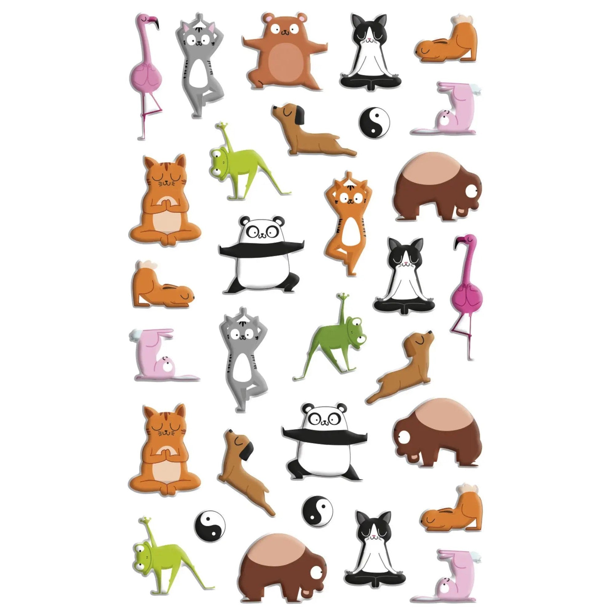 Autocollants  Cooky Animaux Yoga MAILDOR