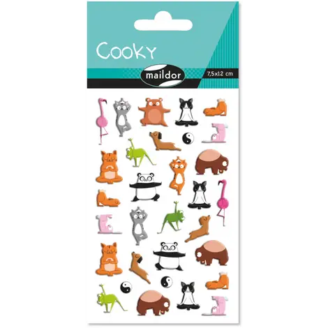 Autocollants  Cooky Animaux Yoga MAILDOR