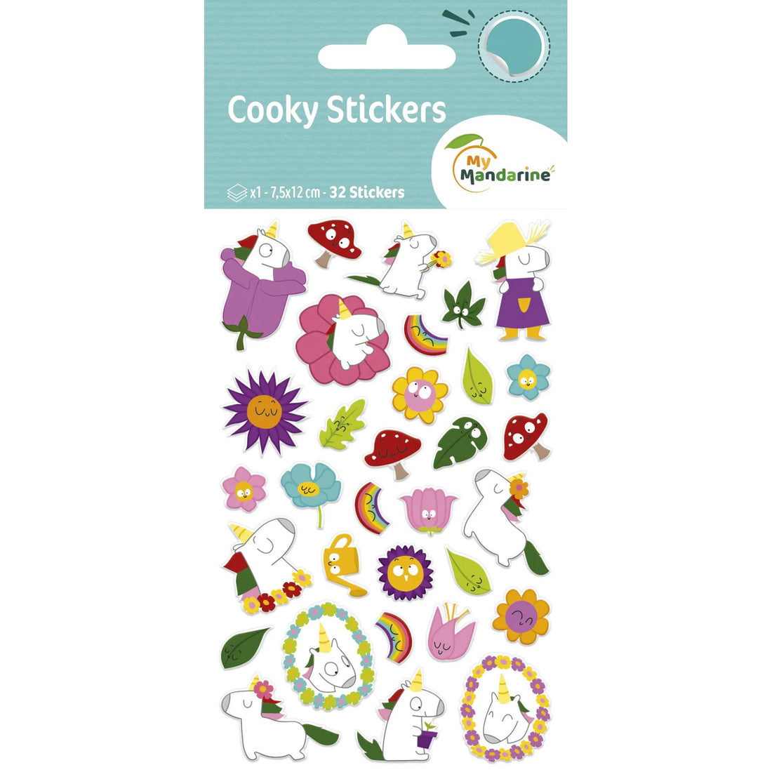 Autocollants  Cooky  Licornes  32 gommettes