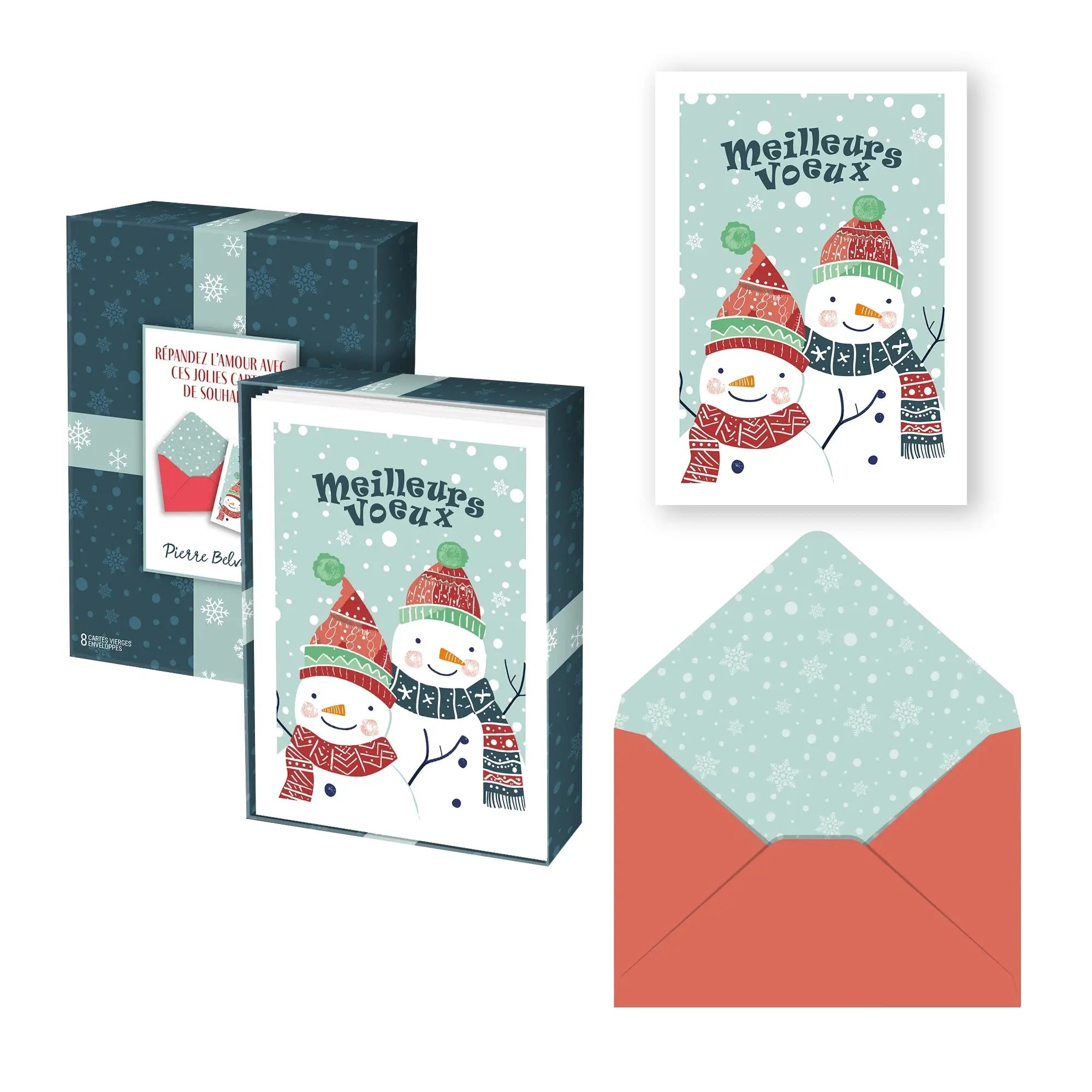 CARTE NOËL ENS./ 8  2 BONHOMME DE NEIGE PBI AUTRES