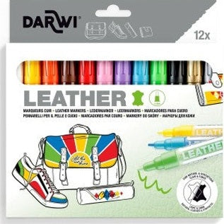 darwi leather marqueur 2 mm set 12x6ml DARWI