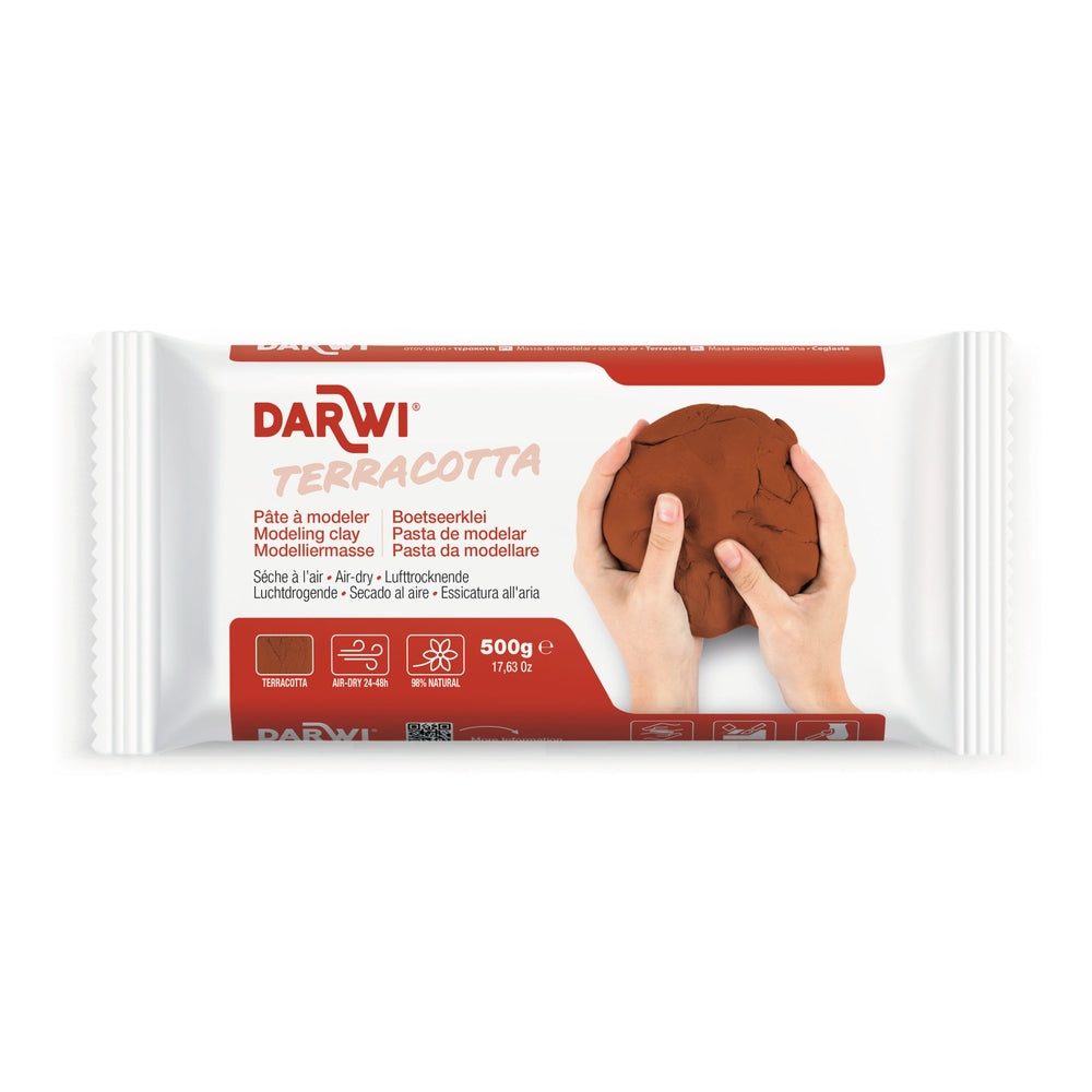 Pâte à Modeler Auto-Séchant Terre Cuite 500 G DARWI