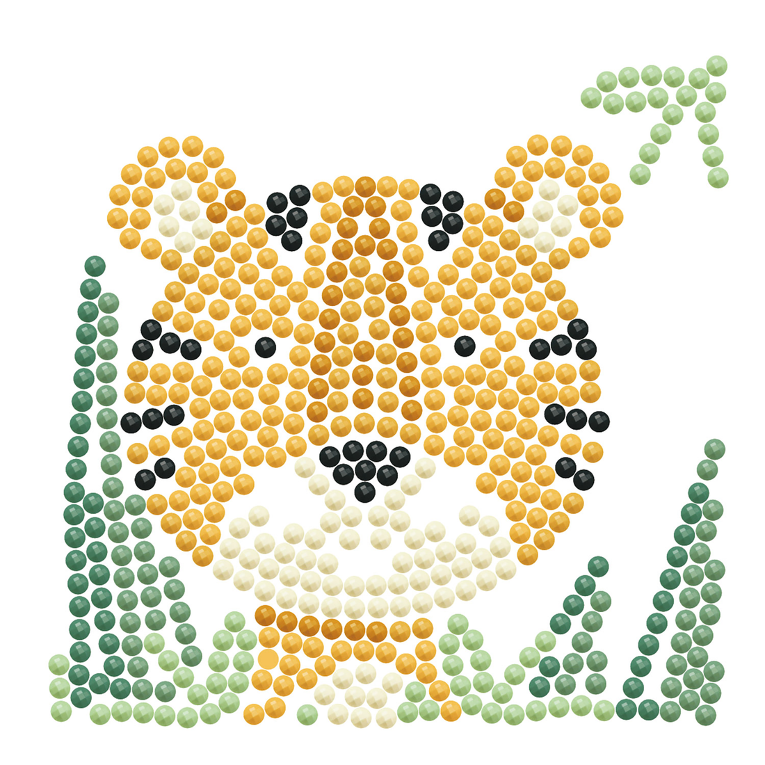Woodland Tiger with frame 20x16x6 DIAMOND DOTZ