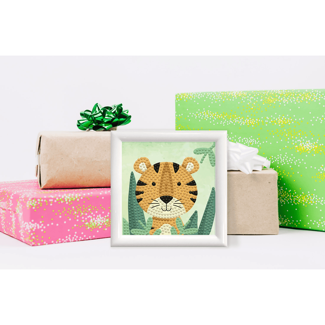 Woodland Tiger with frame 20x16x6 DIAMOND DOTZ
